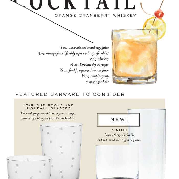 Winter Cocktail: Orange, Cranberry Whiskey