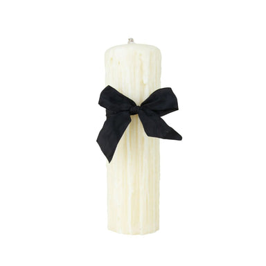 Beeswax Drip Pillar Candle, Ivory-Bespoke Designs