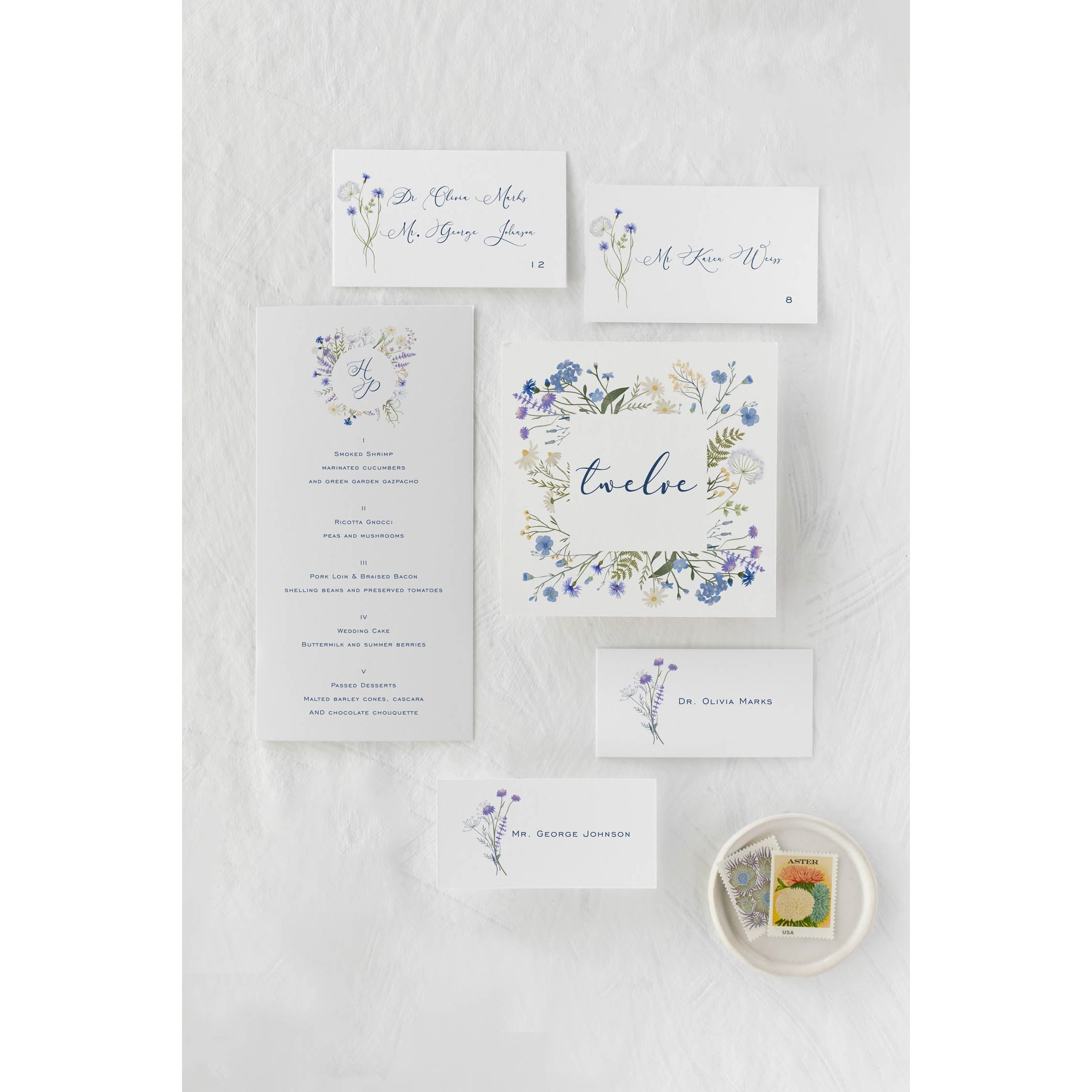 Semi-Bespoke Escort Cards-Bespoke Designs