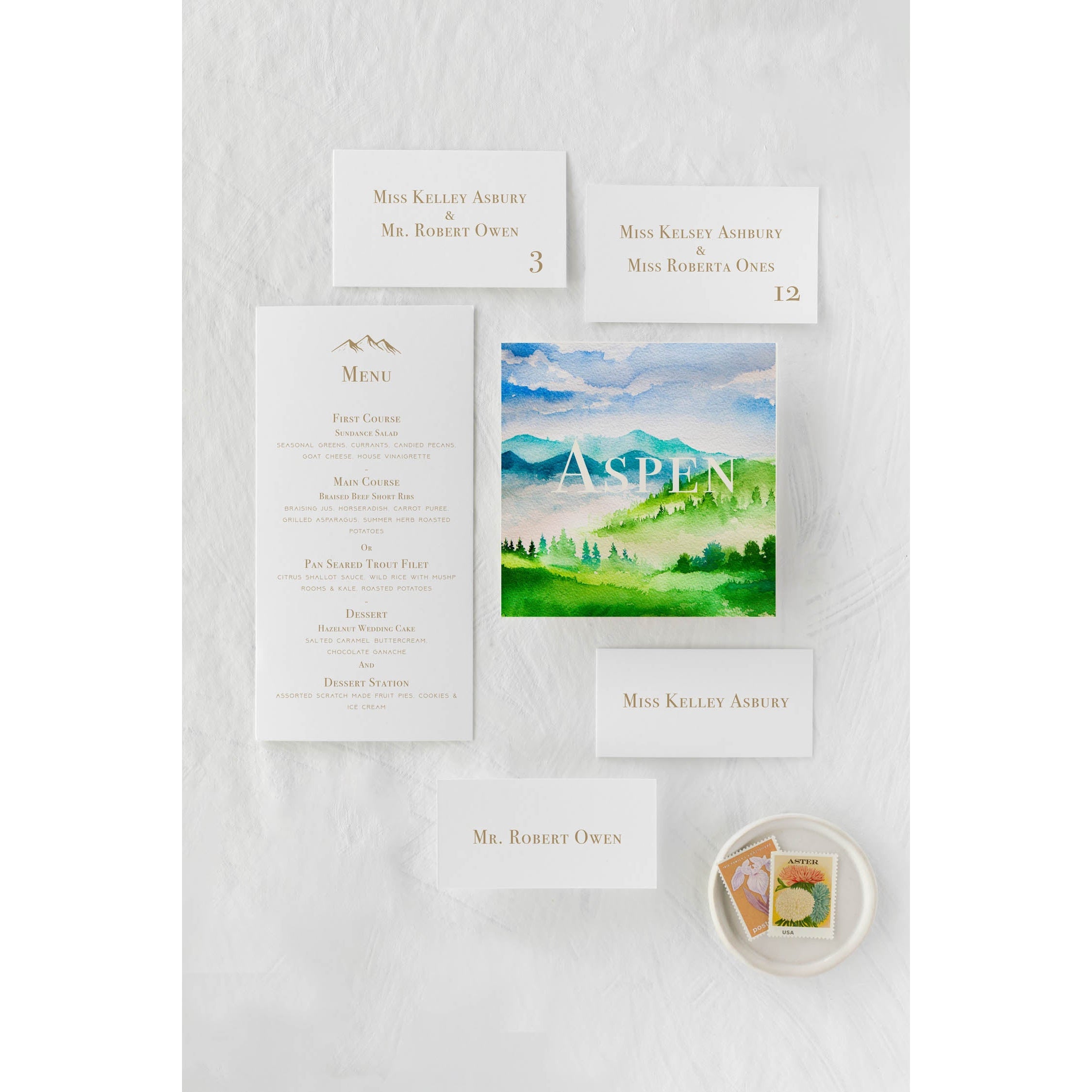 Semi-Bespoke Place Card-Bespoke Designs