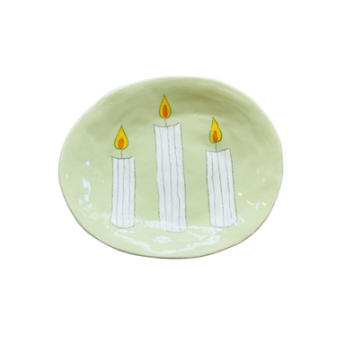 Small Hand-painted Ceramic Anything Dish, Candles-Bespoke Designs