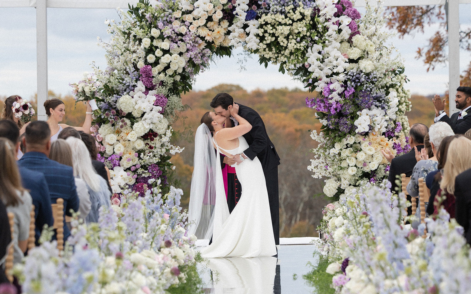 Romantic Lavender Floral Wedding Invitation and Guest Experience