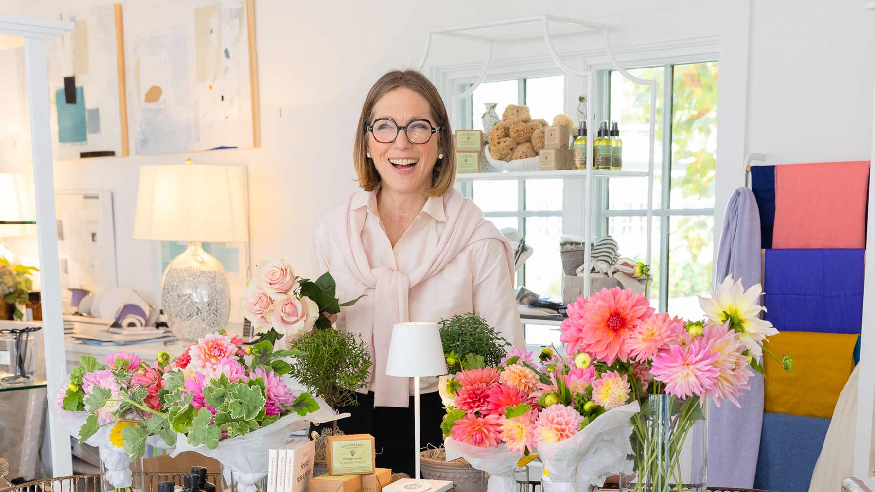 Shari with flowers