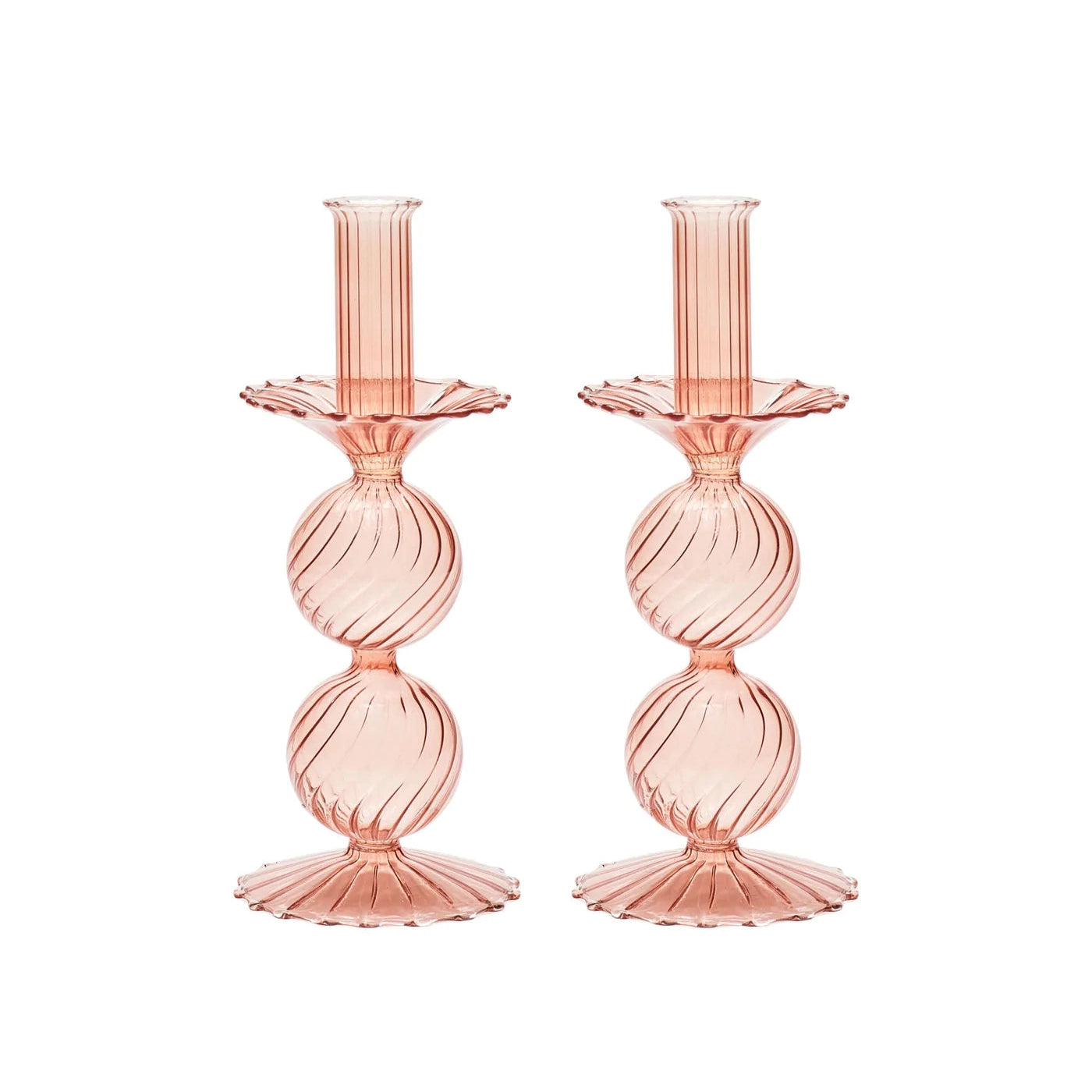 Bella Short Candle Holders, Set of 2-Bespoke Designs