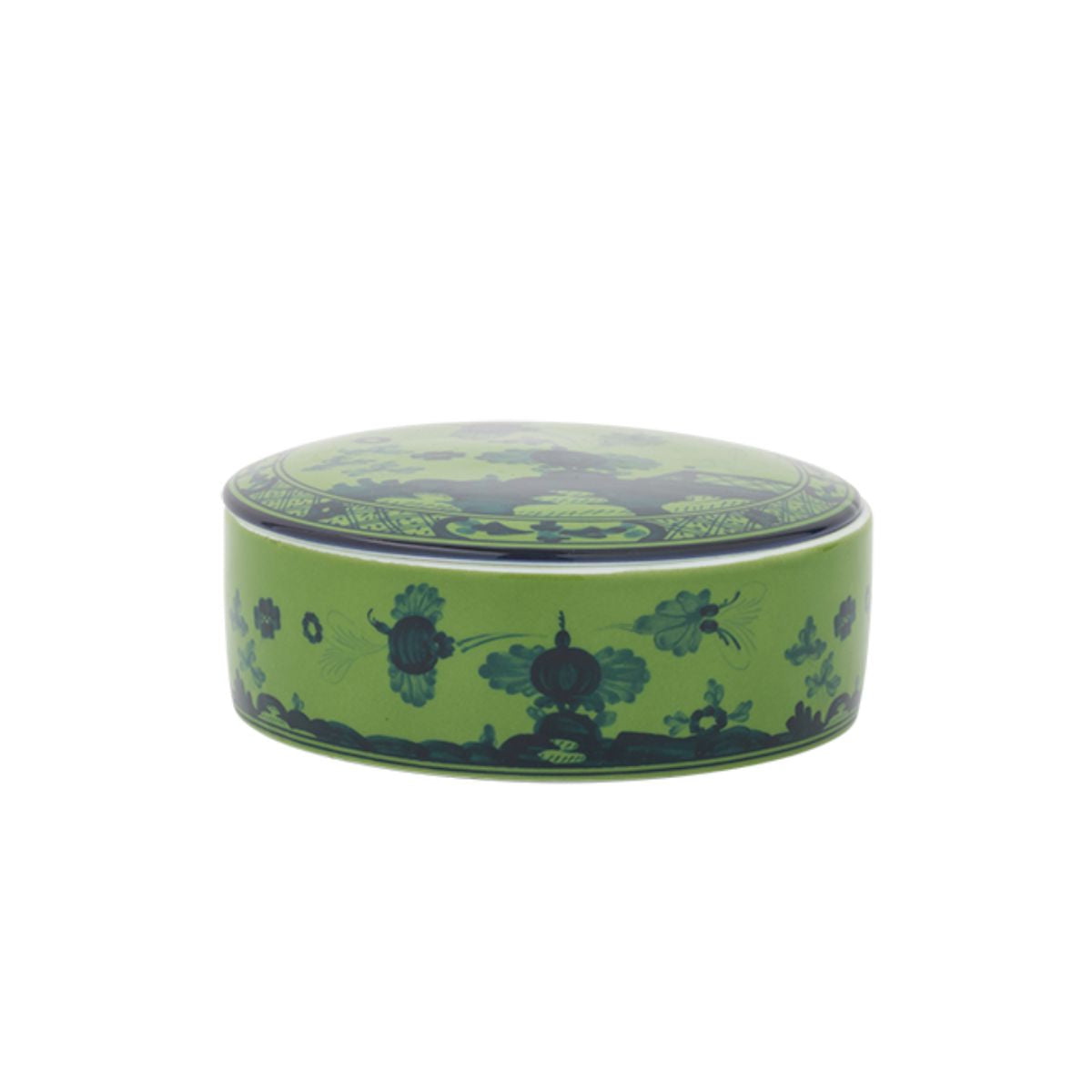 Ginori Oriente Italiano Round Box With Cover, Malachite-Bespoke Designs