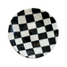 Hand-painted Ceramic Dinner Plate, Black & White Checks-Bespoke Designs
