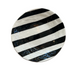Hand-painted Ceramic Dinner Plate, Black & White Stripes-Bespoke Designs