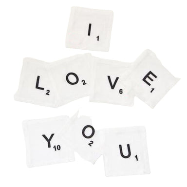 I Love You - Scrabble Coasters, Set of 8-Bespoke Designs