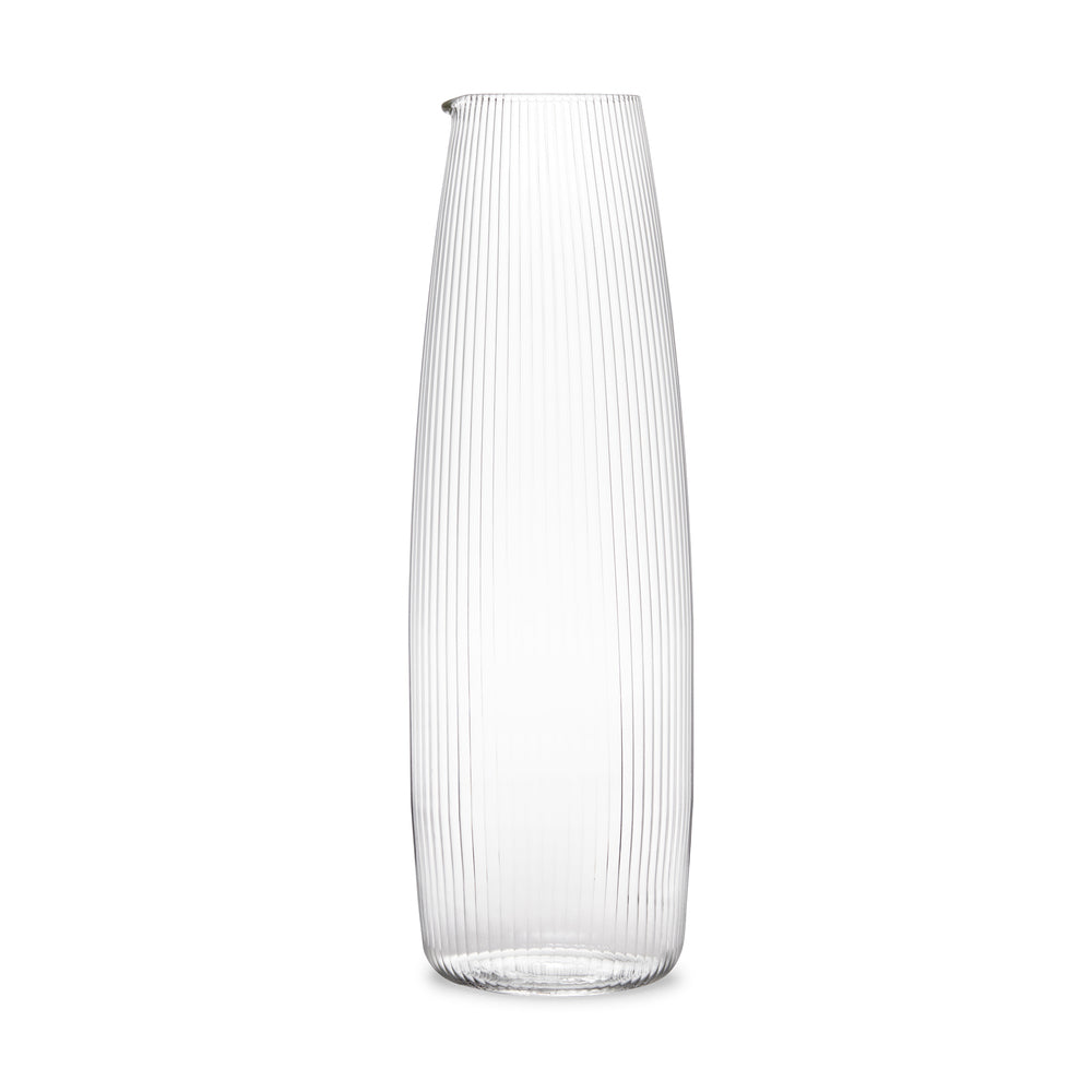 Luisa Ribbed Carafe, Clear-Bespoke Designs