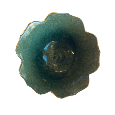 Marie Daâge Small Fluted Edge Bowl, Custom - Green & Blue-Bespoke Designs