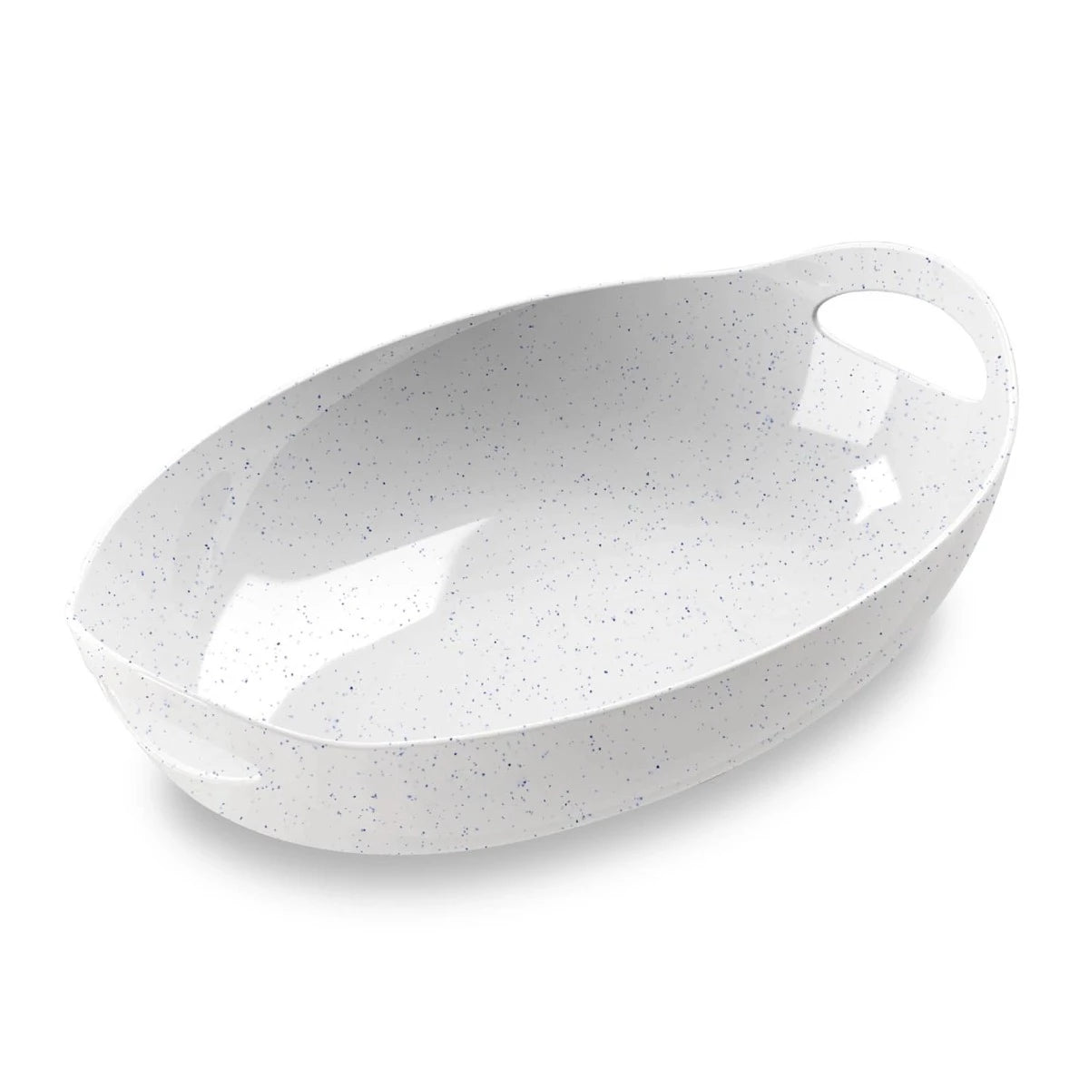 Navy Speckle Oval Melamine Serving Bowl-Bespoke Designs