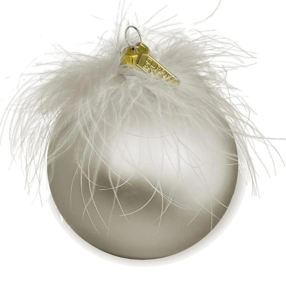 Plumes Ornament, Bright Silver-Bespoke Designs