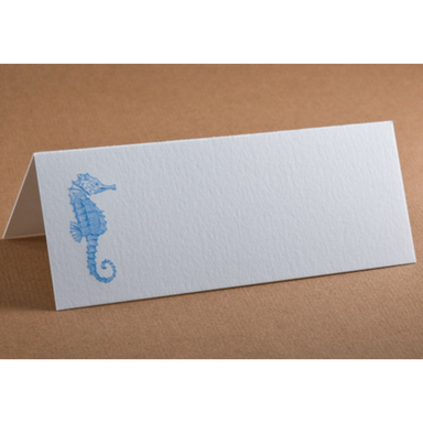 Tented Place Cards - Blue Seahorse-Bespoke Designs
