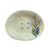 Yellow Hand-painted Oval Ceramic Soap Dish With Daisies-Bespoke Designs