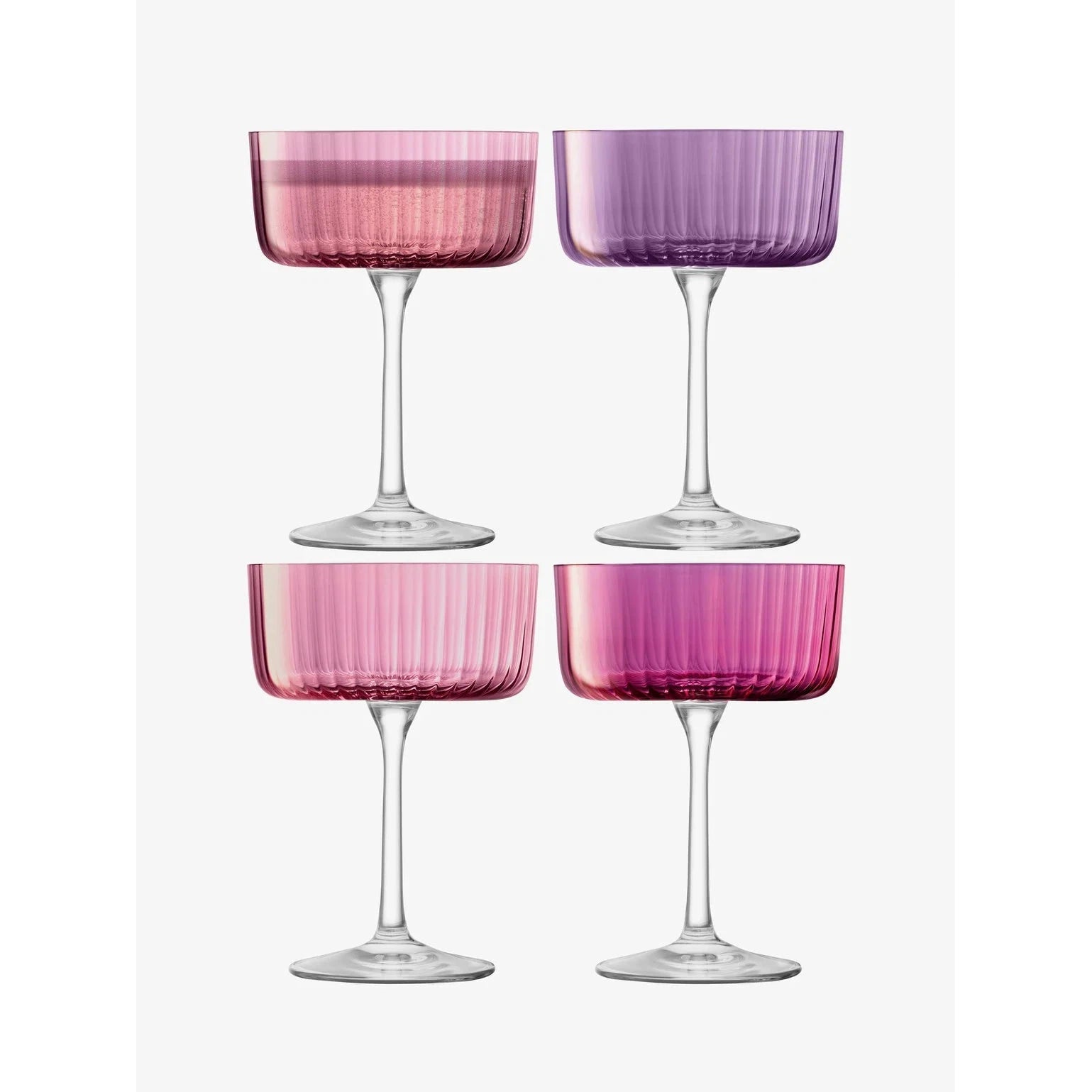 Gems Cocktail Glasses, Set of 4, Garnet-Bespoke Designs