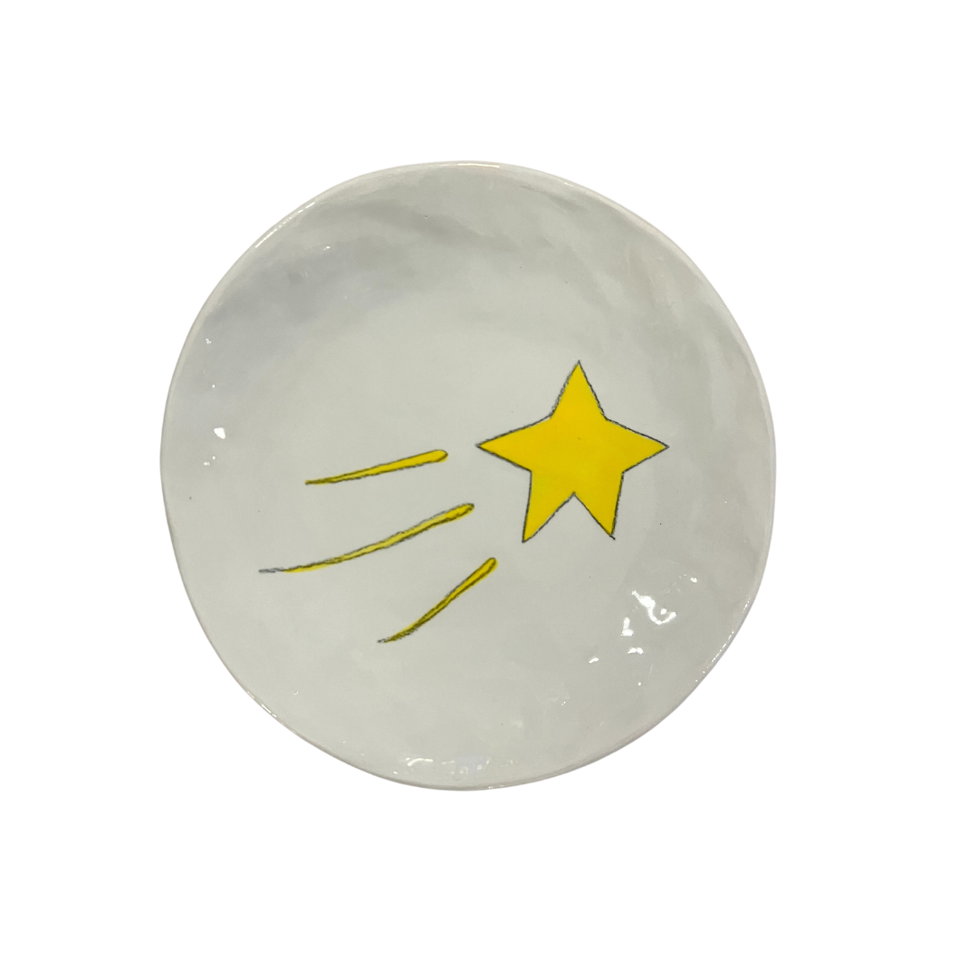 Hand-painted Ceramic Canapé Plate, Shooting Star-Bespoke Designs