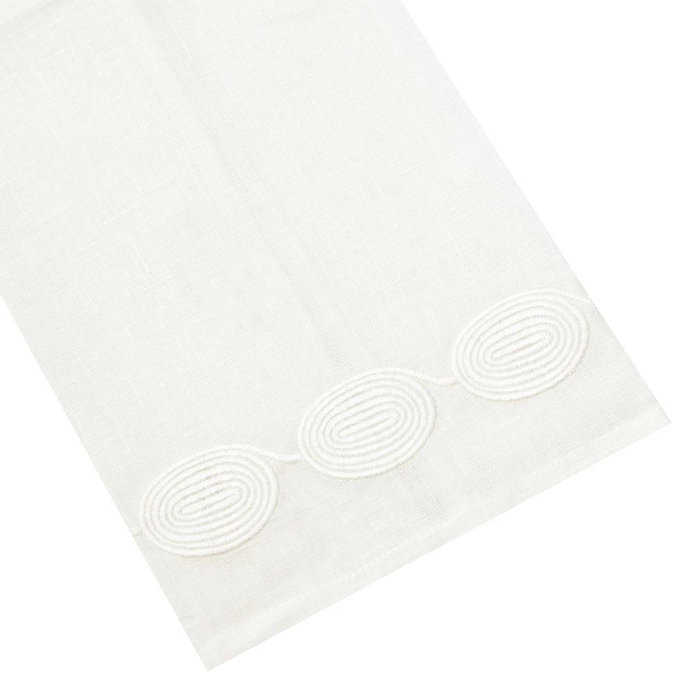 Haute Home Coil Tipped Linen Guest Towel, Cream-Bespoke Designs