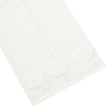 Haute Home Coil Tipped Linen Guest Towel, Cream-Bespoke Designs