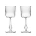 Luisa Calice Ribbed Wine Glasses, Clear, Set of 2-Bespoke Designs
