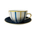 Marie Daâge Berlingot Breakfast Cup & Saucer, Gold & Blues-Bespoke Designs