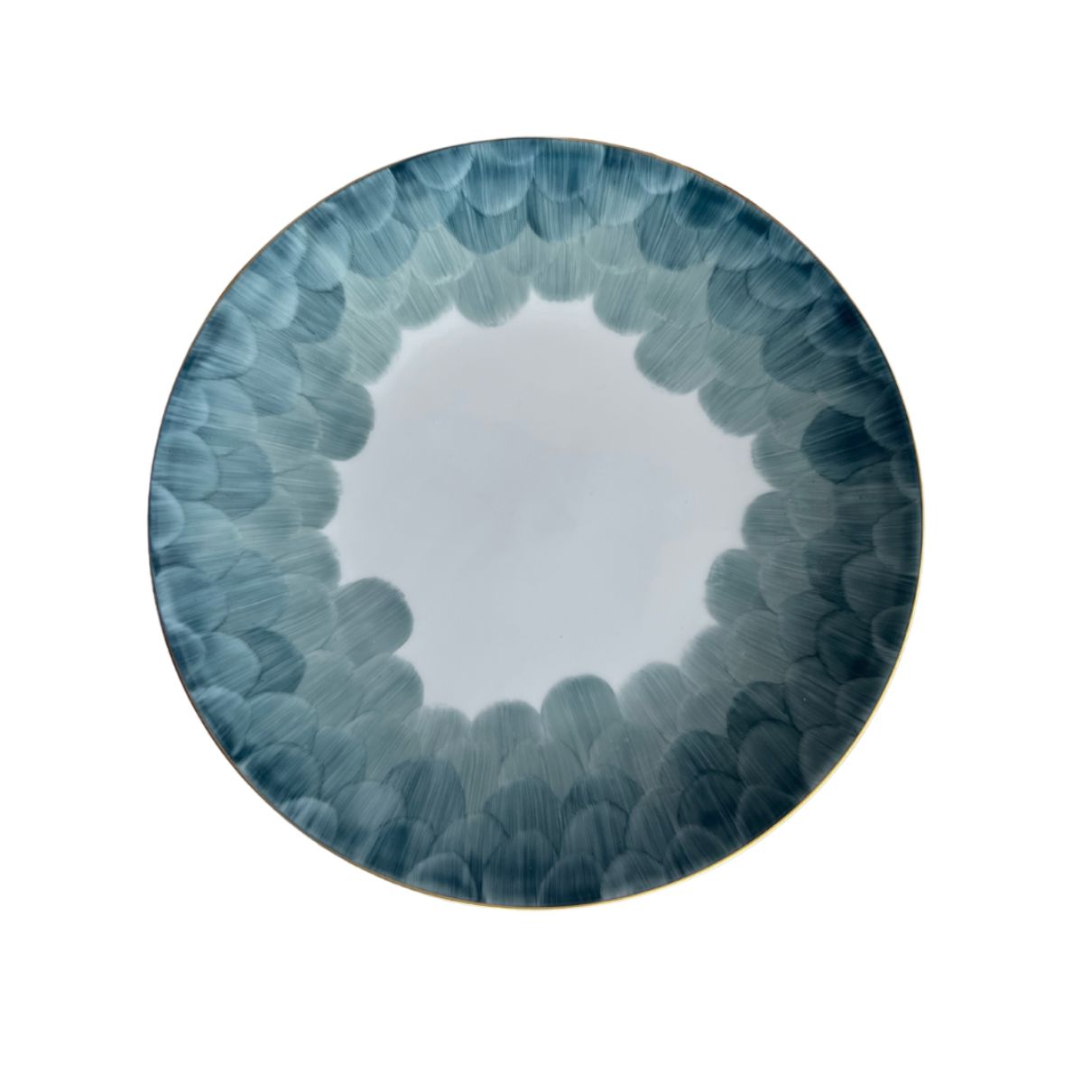 Marie Daâge Cercle D'Écailles Coupe Dessert Plate, Blues-Bespoke Designs