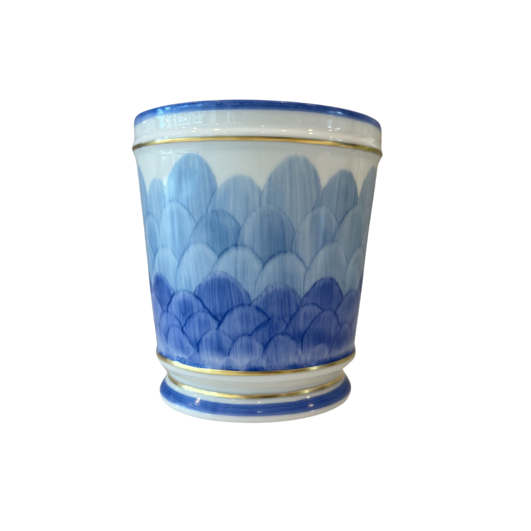Marie Daâge Small Flower Pot, Cercle D E`Cailles, Blues-Bespoke Designs