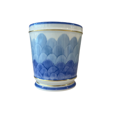 Marie Daâge Small Flower Pot, Cercle D E`Cailles, Blues-Bespoke Designs