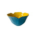 Marie Daâge Small Fluted Bowl, Turquoise & Yellow-Bespoke Designs