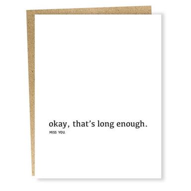 Sapling Press "Long Enough" Greeting Card-Bespoke Designs