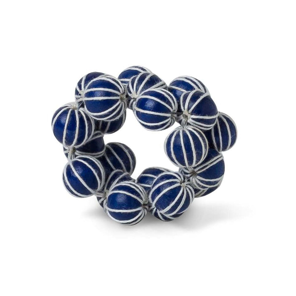 Wrapped Wood Bead Napkin Ring, Set of 4-Bespoke Designs