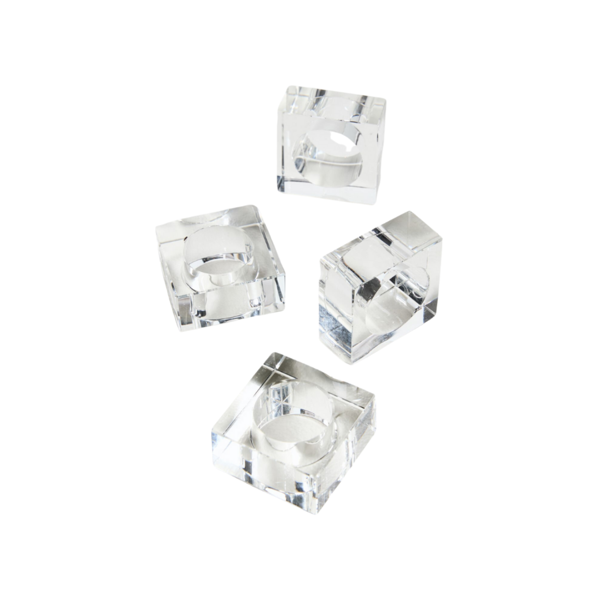 Clear plastic 2025 napkin rings