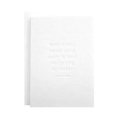 Alee Press Letterpress "So Sweet" Greeting Card-Bespoke Designs