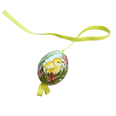 Austrian Easter Egg with Chick & Flowers-Bespoke Designs