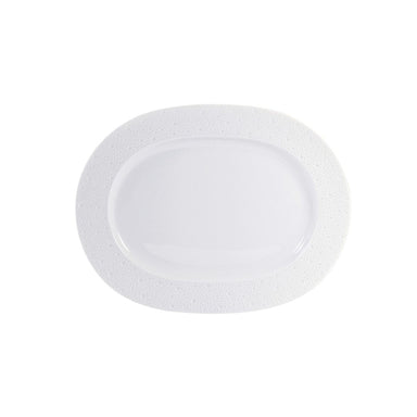 Bernardaud Ecume White 12" Oval Platter-Bespoke Designs