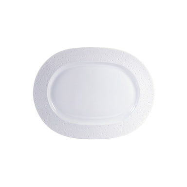 Bernardaud Ecume White 13.5" Oval Platter-Bespoke Designs