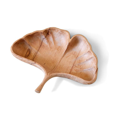 Bowl - Ginko Carved Leaf in Beechwood-Bespoke Designs