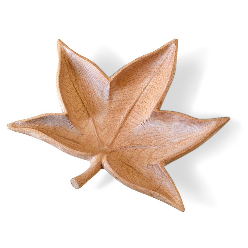 Bowl - Sugar Gum Carved Leaf in Beechwood-Bespoke Designs