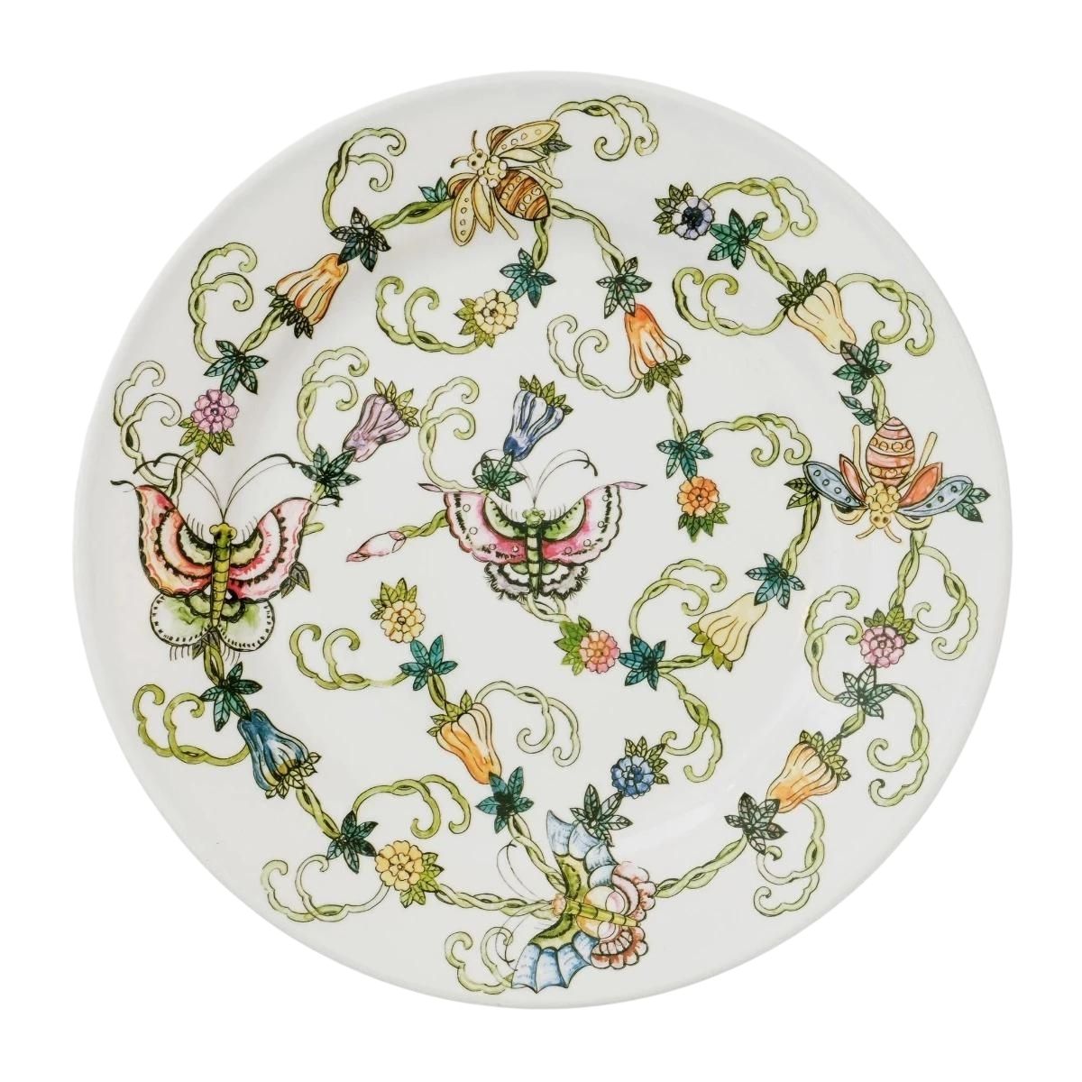 Butterfly & Bees Melamine Dinner Plates, Set of 4-Bespoke Designs