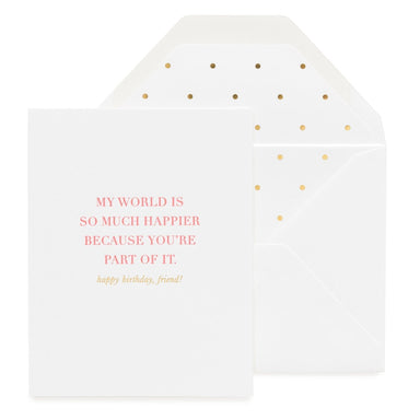 Card - My World is Happier-Bespoke Designs