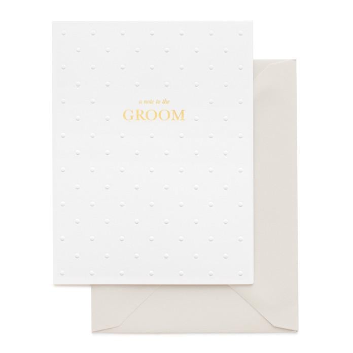 Card - Note to The Groom-Bespoke Designs