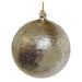Champagne Glitter Glass Ornament With Sanded Exterior, Large, Set of 2-Bespoke Designs
