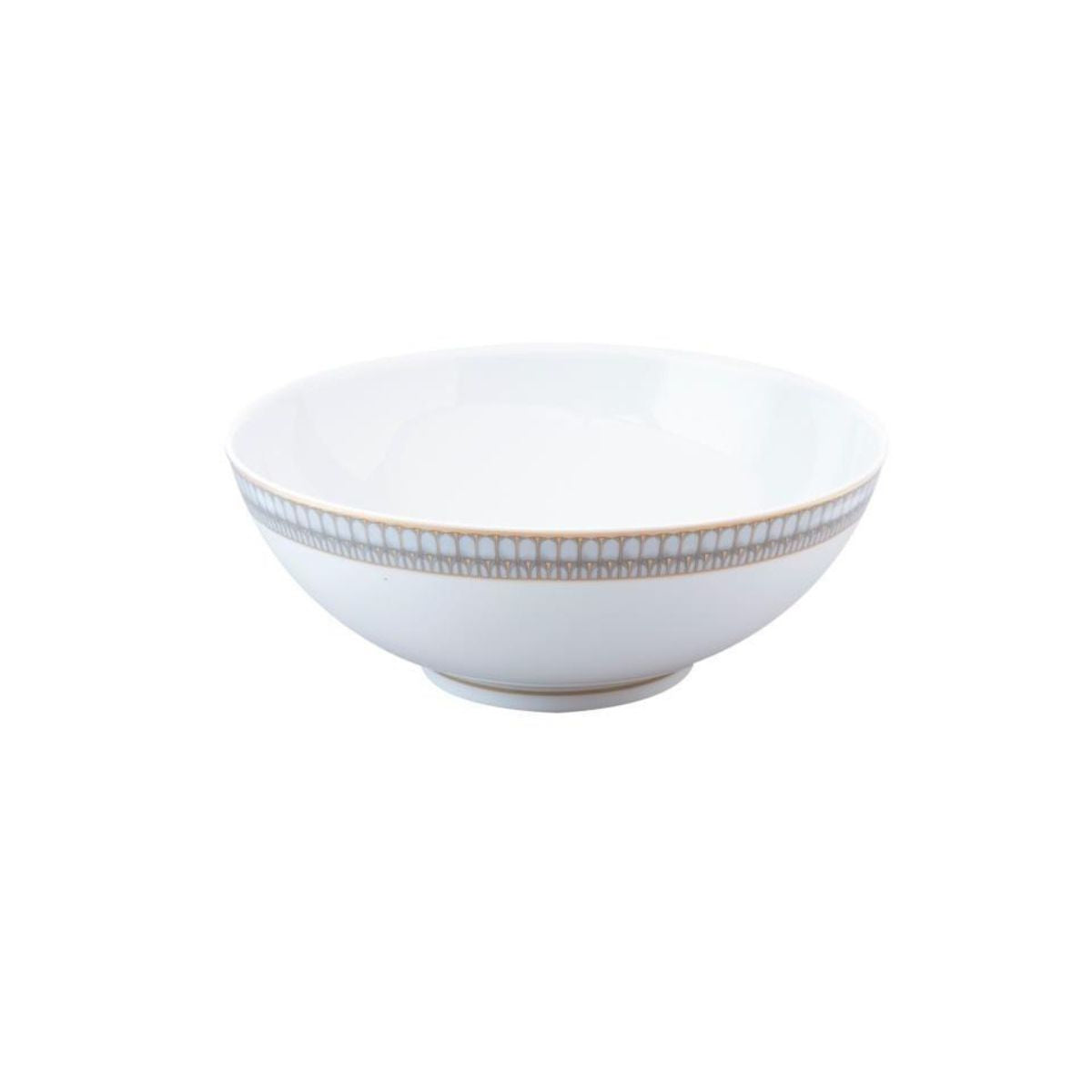 Deshoulieres Arcades Gray & Gold Salad Bowl-Bespoke Designs