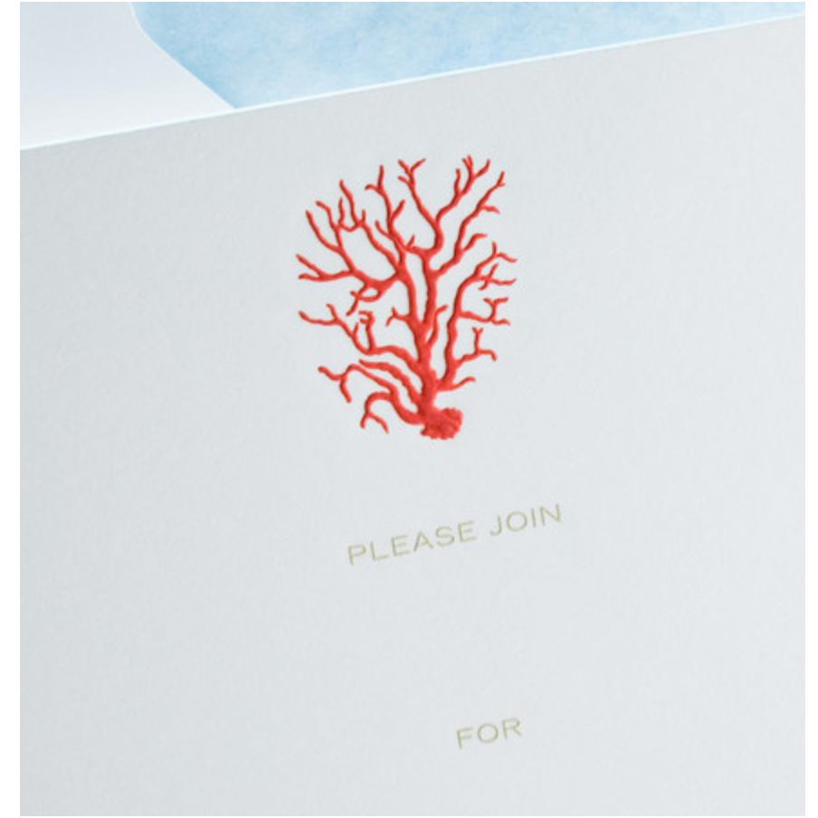 Fill In Invitations - Coral-Bespoke Designs