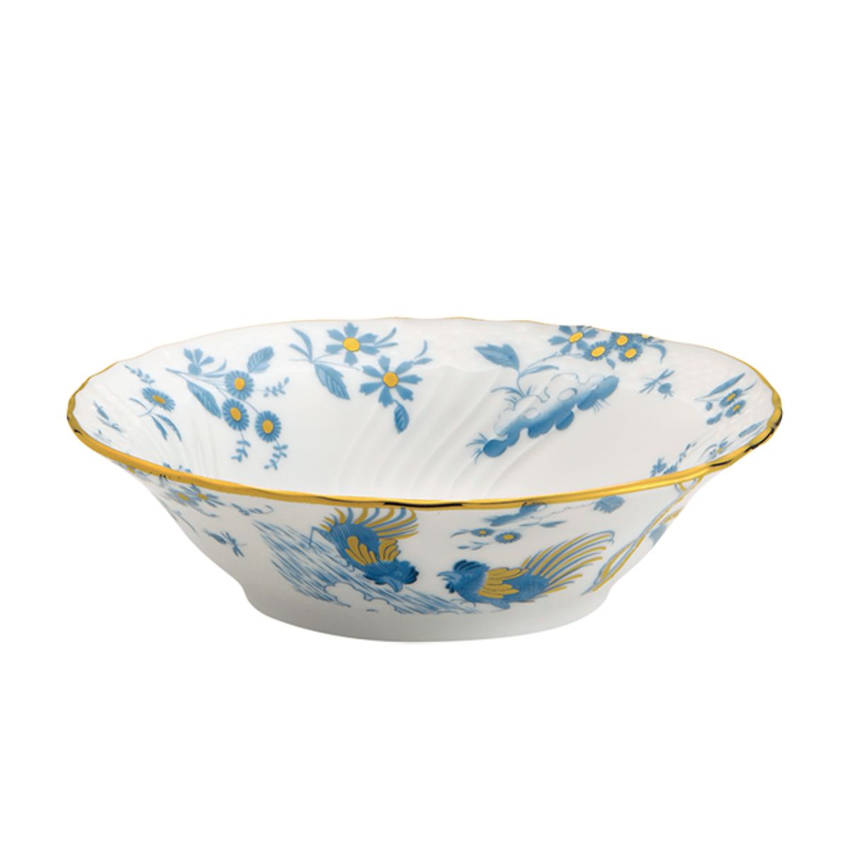 Fruit Bowl Ginori Oro Di Doccia, Blue-Bespoke Designs