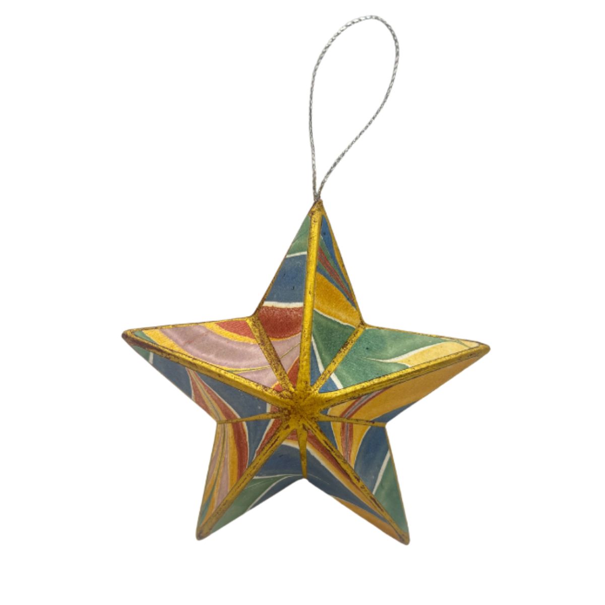 Gilded Paper Star Ornament, 4"-Bespoke Designs