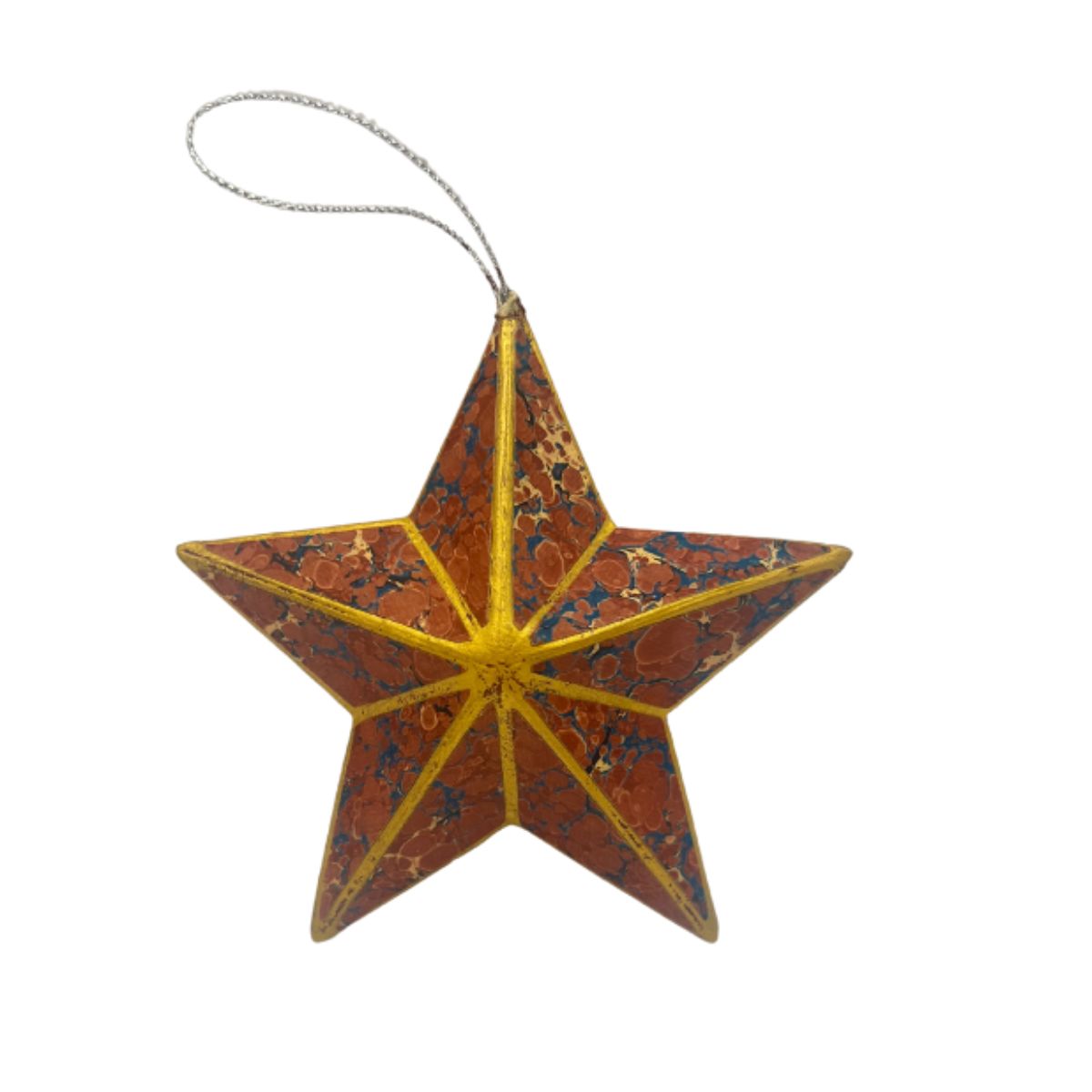 Gilded Paper Star Ornament, 4"-Bespoke Designs