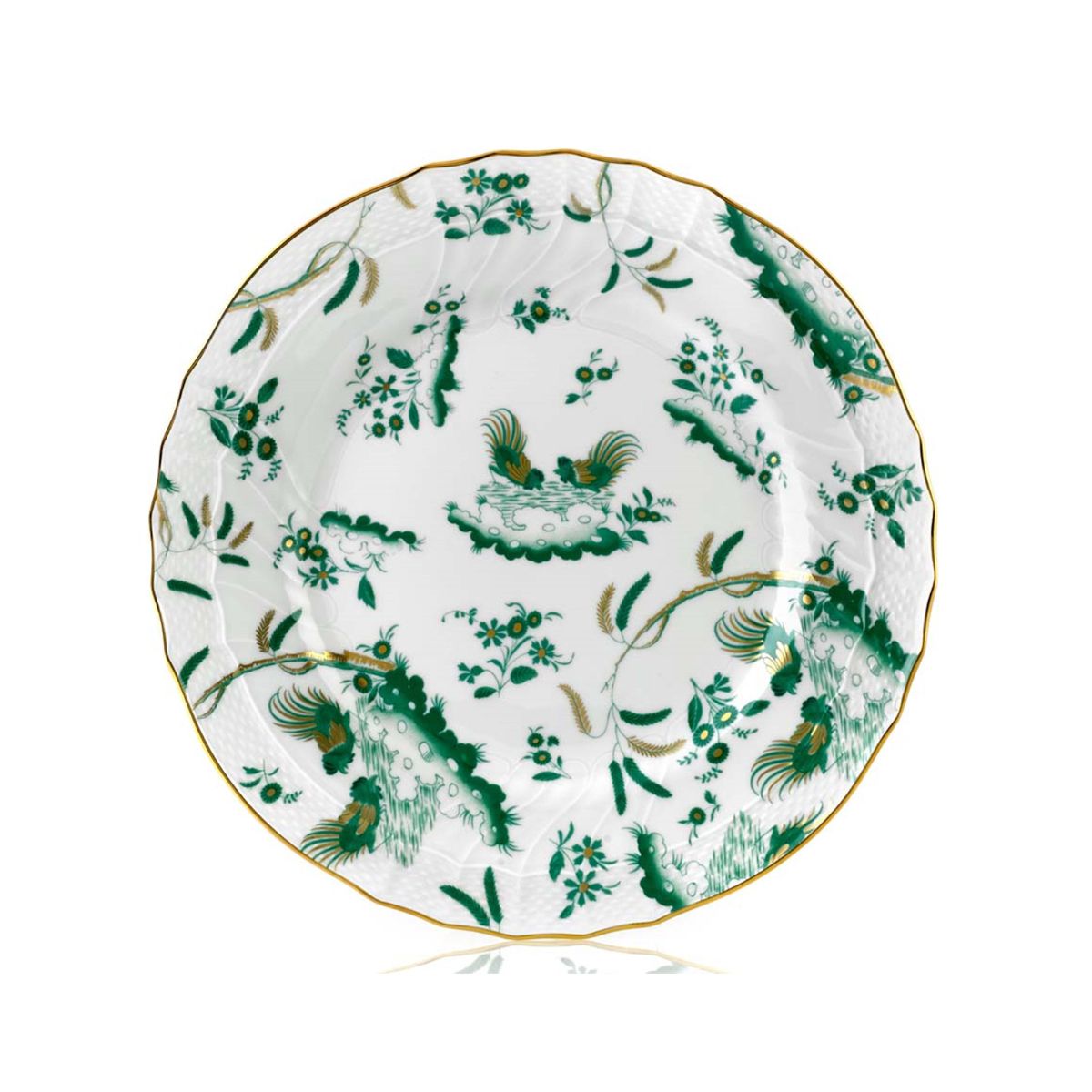 Ginori Dinner Plate Oro Di Doccia, Green-Bespoke Designs