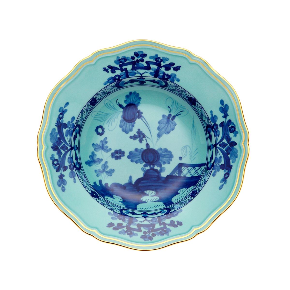 Ginori Soup Plate Oriente Italiano, Iris-Bespoke Designs