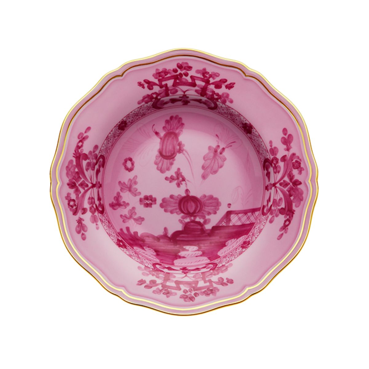 Ginori Soup Plate Oriente Italiano, Porpora-Bespoke Designs