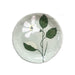 Hand-painted Ceramic Dinner Plate, White Flower On Green-Bespoke Designs